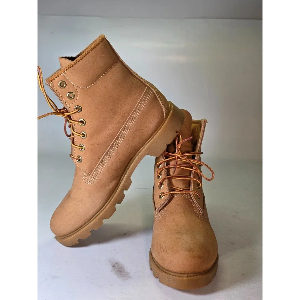 Timberland Men's 6-Inch Premium Waterproof Boots Size 7 M Wheat Nubuck Shoes USA